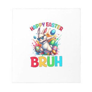 Bruh Easter Eggs Teens Boys Kids Easter Bunny East Notepad