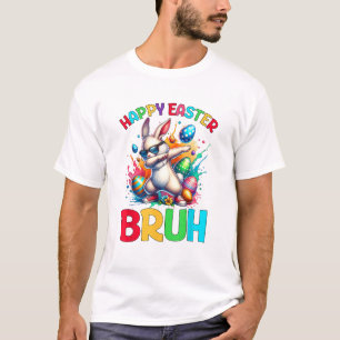 Bruh Easter Eggs Teens Boys Kids Easter Bunny East T-Shirt
