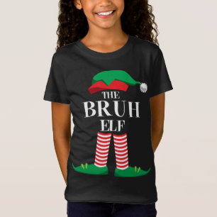 Bruh Elf Matching Family Elf Christmas Pajama T-Shirt
