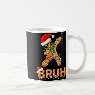 Bruh Funny Christmas Gingerbread Man Teens Boys Ki Coffee Mug