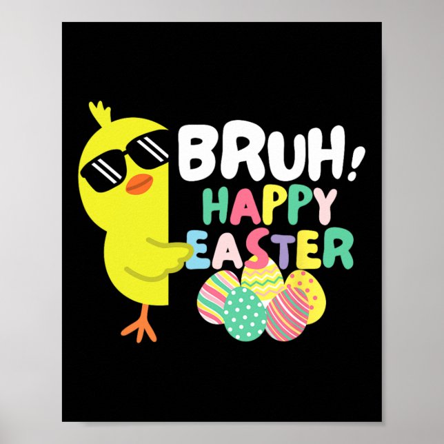 Bruh Funny Happy Easter Clroom Teacher School Squa Poster (Front)