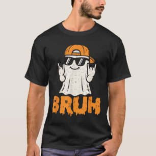 Bruh Ghost Halloween Cute Ghost Trick Or Treat Can T-Shirt