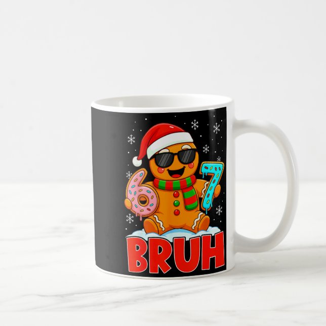 Bruh Gingerbread Six Seven 67 Ice Cream Drip Chris Coffee Mug (Right)