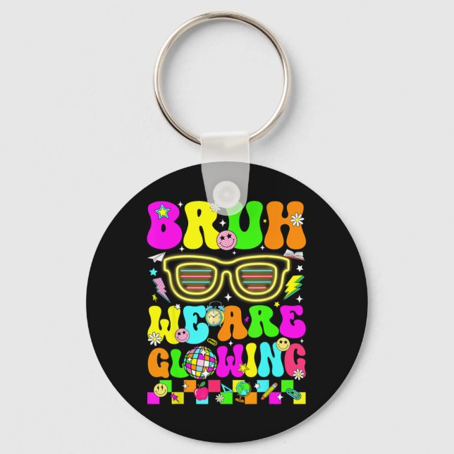 Bruh Glowing in Glowing Era Hello Summer Vacation Key Ring (Front)