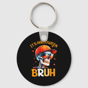 Bruh Halloween Boys Kids Halloween Skeleton  Key Ring