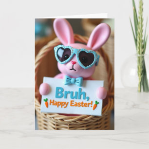 Bruh Happy Easter Bunny Friend Card
