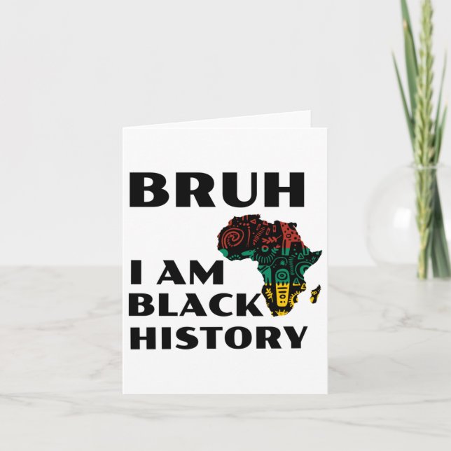 Bruh I Am Black History Sticker1  Card (Front)