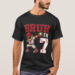 Bruh I'm 7 Sell 7th Family Birthday Party 7 Years  T-Shirt