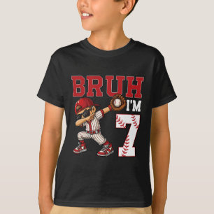 Bruh I'm 7 Sell 7th Family Birthday Party 7 Years T-Shirt