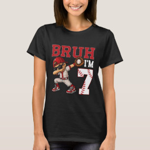 Bruh I'm 7 Sell 7th Family Birthday Party 7 Years  T-Shirt