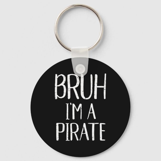 Bruh Im A Rate Funny Meme Halloween Costume Men Wo Key Ring (Front)