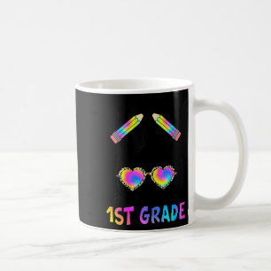 Bruh Im In 1st Grade Messy Bun First Day Of School Coffee Mug