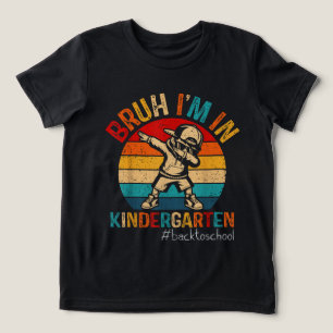 Bruh I'm In Kindergarten Dabbing Boy First day Of  Tri-Blend Shirt