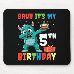 Bruh It’s My 5th Birthday Halloween Monster Dab Pa Mouse Pad