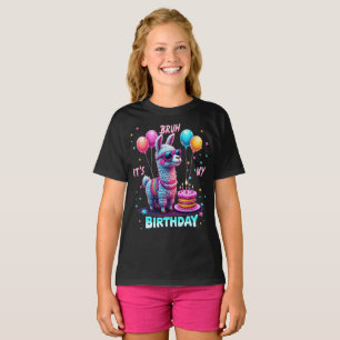 Bruh It’s My Birthday Llama Piñata Funny Retro T-Shirt