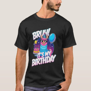 Bruh Its My Birthday Llama Matching Outfit Boys Gi T-Shirt