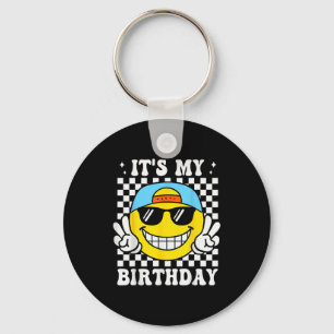 Bruh It's My Birthday Peace Sign Smile Birthday Fo Key Ring