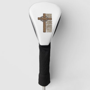 Bruh Jesus Loves You Cross Vintage Christian Vecto Golf Head Cover
