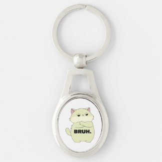 Bruh Kitty Key Ring
