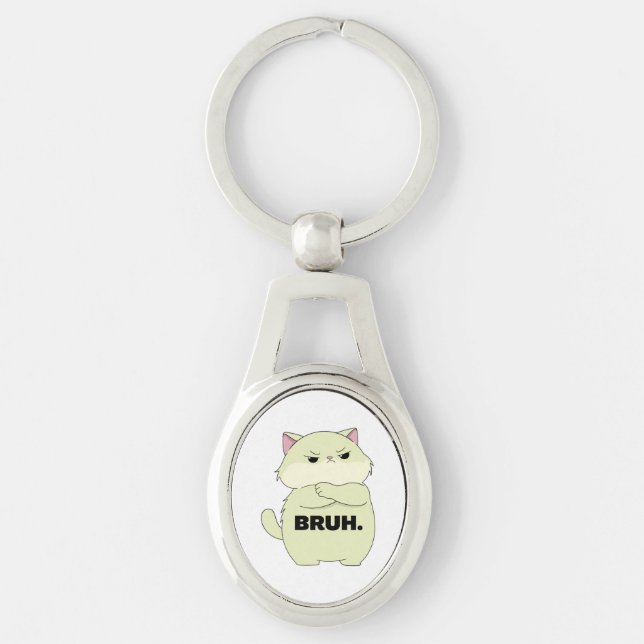 Bruh Kitty  Key Ring (Front)
