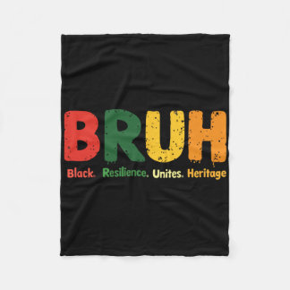Bruh Meme Celebrate Black History Month Men Women  Fleece Blanket