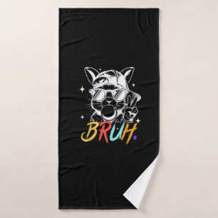 Bruh Meme Easter Cool Bunny Face Sunglasses Men Bo Bath Towel