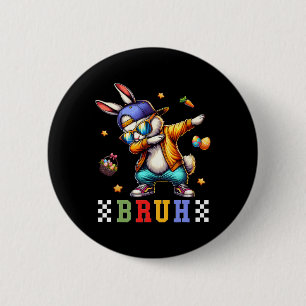 Bruh Meme Easter Day Funny Bunny Eggs Teens Boys K 6 Cm Round Badge