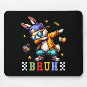 Bruh Meme Easter Day Funny Bunny Eggs Teens Boys K Mouse Pad