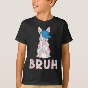 Bruh Meme Easter Day Funny Bunny Eggs Teens Boys K T-Shirt