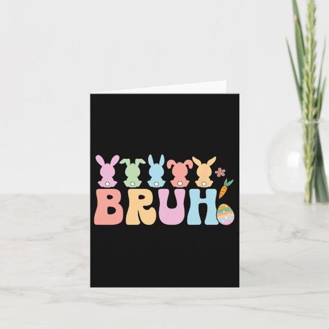 Bruh Meme Funny Saying Bro Greeting Teens Boys Eas Card (Front)
