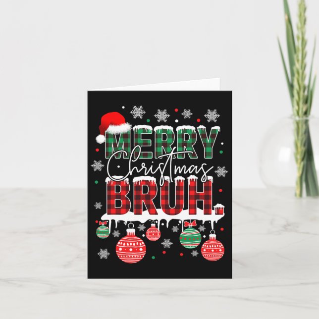 Bruh Meme Funny Saying Bro Greeting Teens Boys Men Card (Front)