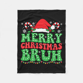 Bruh Meme Funny Saying Bro Greeting Teens Boys Men Fleece Blanket
