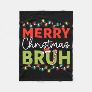 Bruh Meme Funny Saying Bro Greeting Teens Boys Men Fleece Blanket