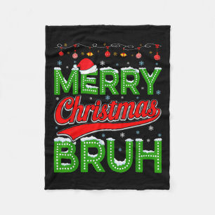 Bruh Meme Funny Saying Bro Greeting Teens Boys Men Fleece Blanket