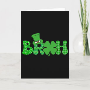 Bruh Meme Funny St Patricks Day Shamrock Irish  Card