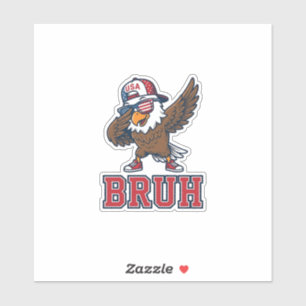 Bruh Patriotic Eagle Vintage Engraving T-Shirt Des