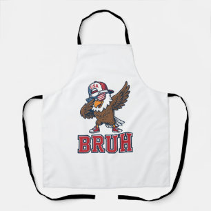 Bruh Patriotic Eagle Vintage Engraving T-Shirt Des Apron