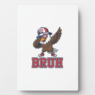Bruh Patriotic Eagle Vintage Engraving T-Shirt Des Plaque
