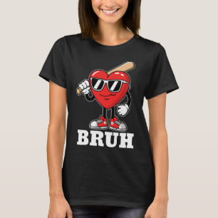 Bruh Sell Heart Funny Kids Boys Mens Valentine Day T-Shirt