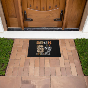 Bruh Six Seven 67 Meme Wild Animal Print Streetwea Doormat
