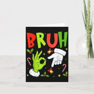 Bruh Six Seven Meme Christmas 67 Bruh Christmas 6  Card