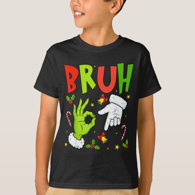 Bruh Six Seven Meme Christmas 67 Bruh Christmas 6  T-Shirt (Front)