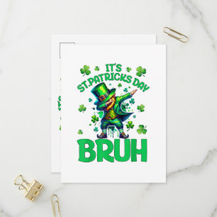 Bruh St Patricks Day Invitation Postcard
