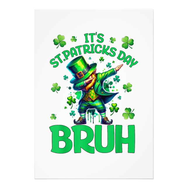 Bruh St Patricks Day Photo Print (Front)