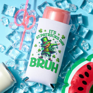 Bruh St Patricks Day Seltzer Can Cooler