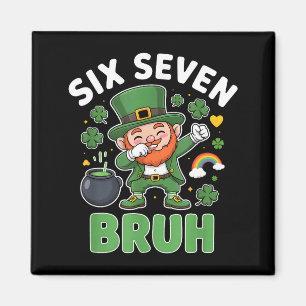 Bruh st patricks day six seven leprechaun meme 67 magnet