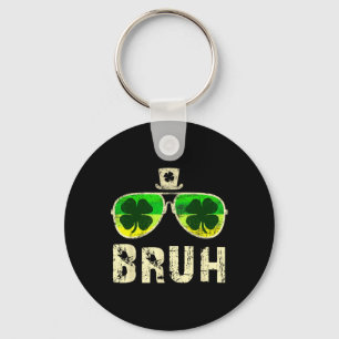 Bruh St Patricks Day Teens Boys Kids Saint Patrick Key Ring