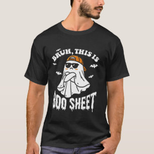 Bruh This Is Boo Sheet Cute Ghost Funny Halloween T-Shirt