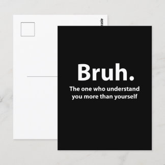 Bruh Typography Bruh Postcard