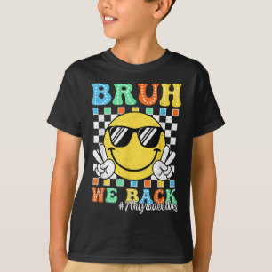 Bruh We Back 7th Grade Vibes Back To School Smile T-Shirt